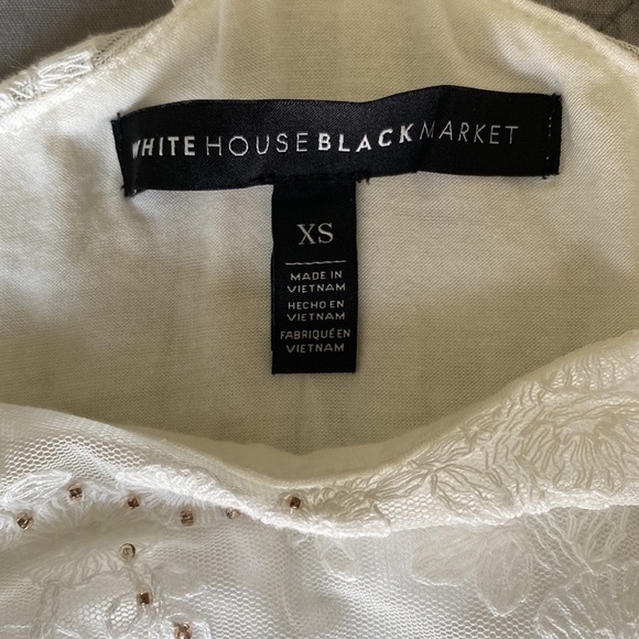 •White House Black Market (WHBM)•Boho Floral Lace Beaded Cami - Picture 10 of 11